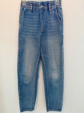 BDG Urban Outfitters Pull-On Mom Jeans, Women’s Size 25, Elastic Waist High Rise